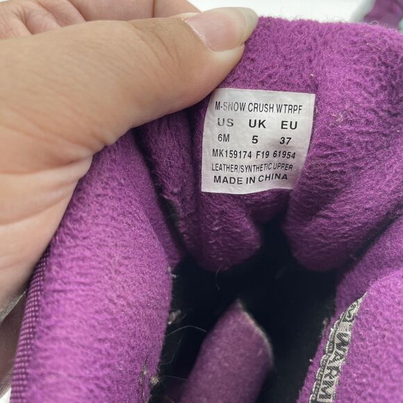 Merrell Snow Crush Boots Womens 6M Purple Gray Waterproof Insulated Winter - Picture 6 of 11